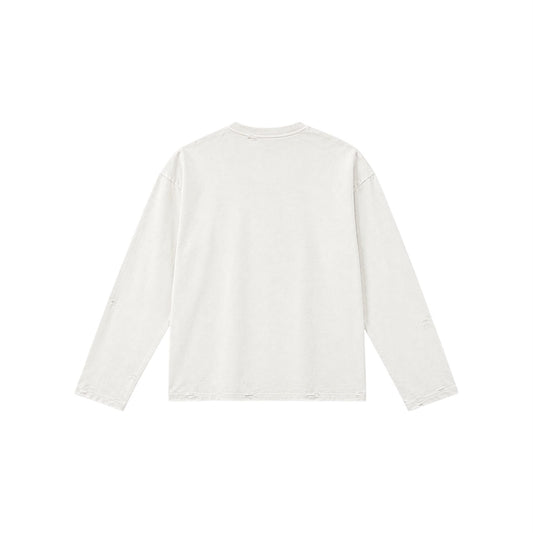 white tudo passa longsleeve – second view – estrella clothing