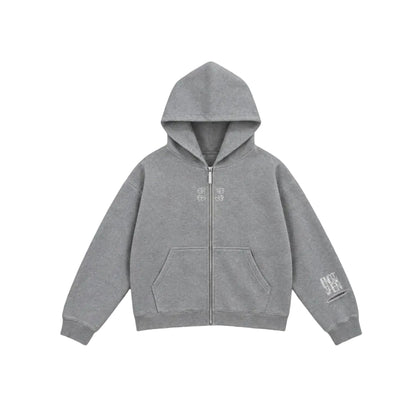grey zip hoodie – estrella clothing streetwear