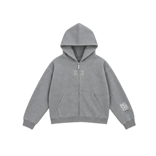 grey zip hoodie – estrella clothing streetwear