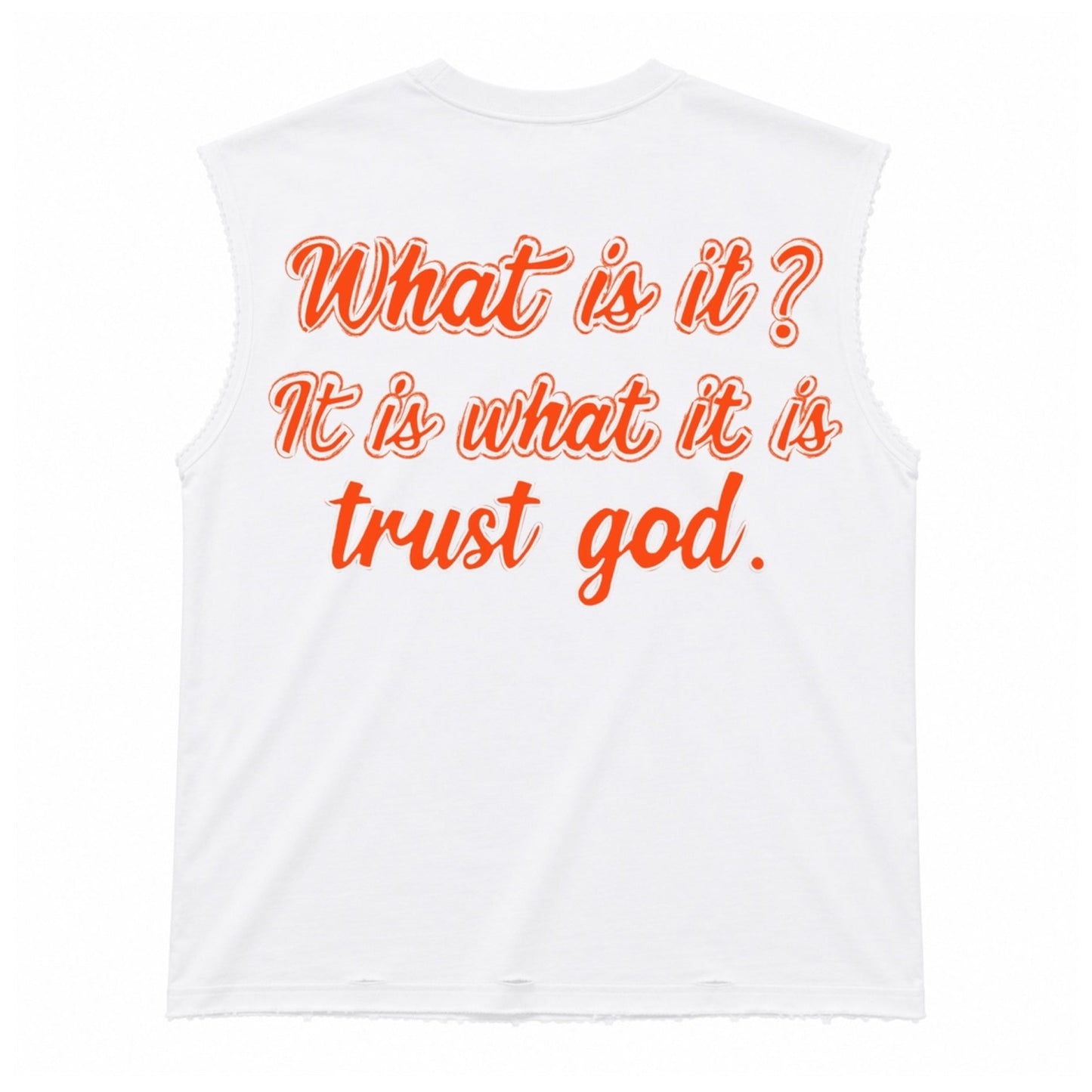 sleevless shirt orange